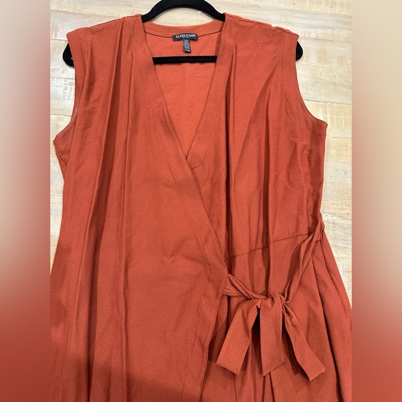 Eileen Fisher petite wrap front crepe sleeveless jumpsuit - Picture 5 of 16